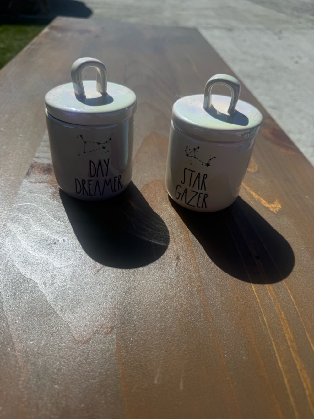 Rae Dunn mini jars decor